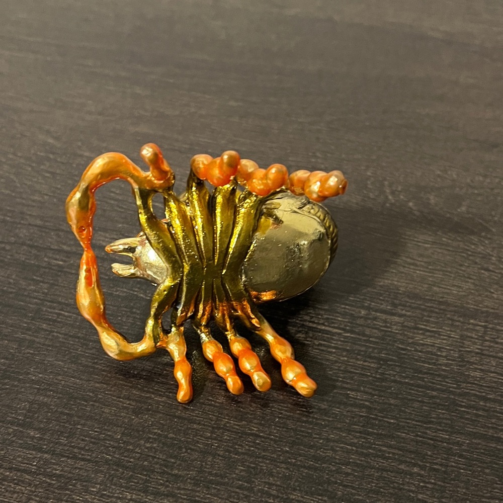 Tchotchke Elegant Gold and Orange Scorpion Figurine - Picture 3 of 4